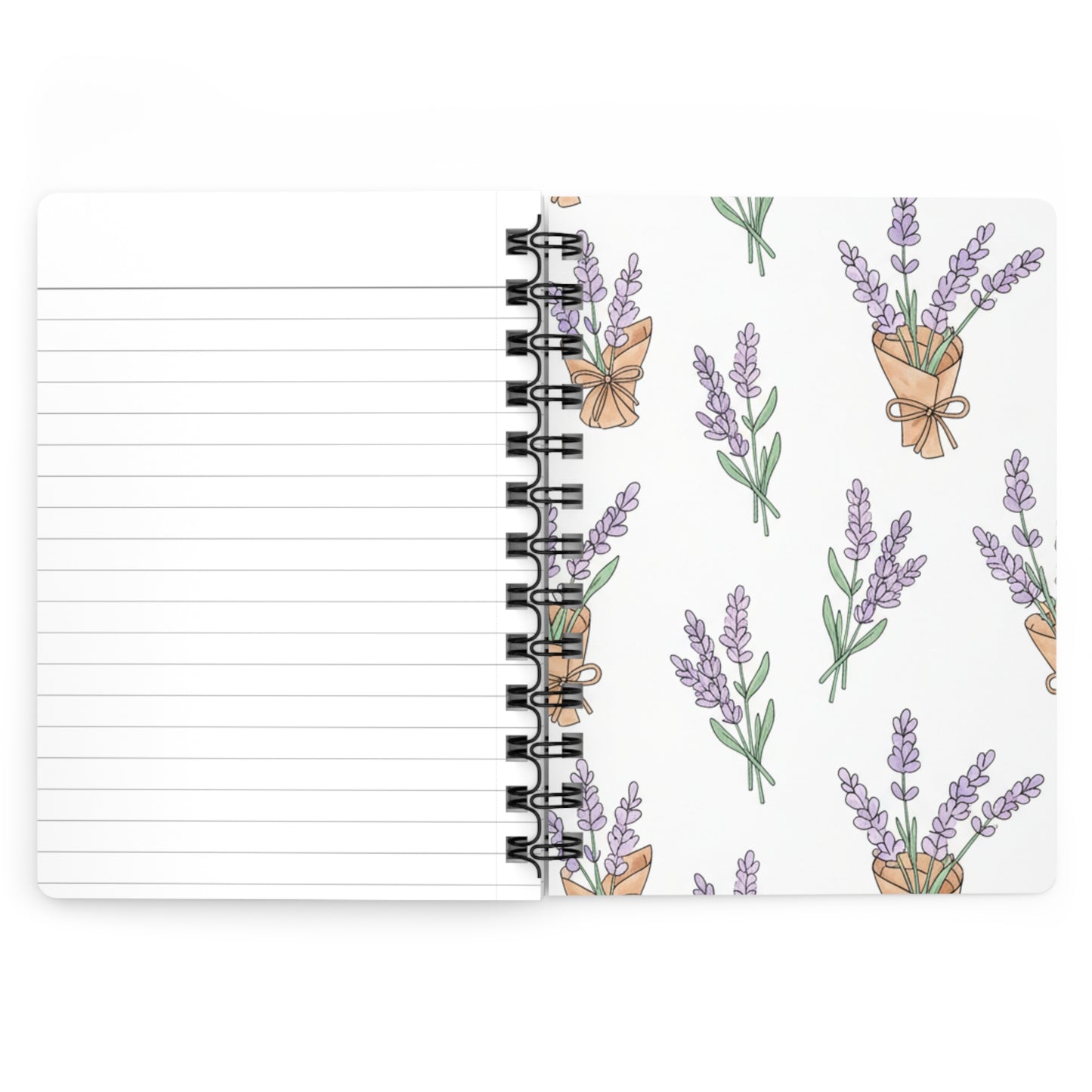 Aesthetic Lavender Tea Spiral Notebook — Anime Girl Journal