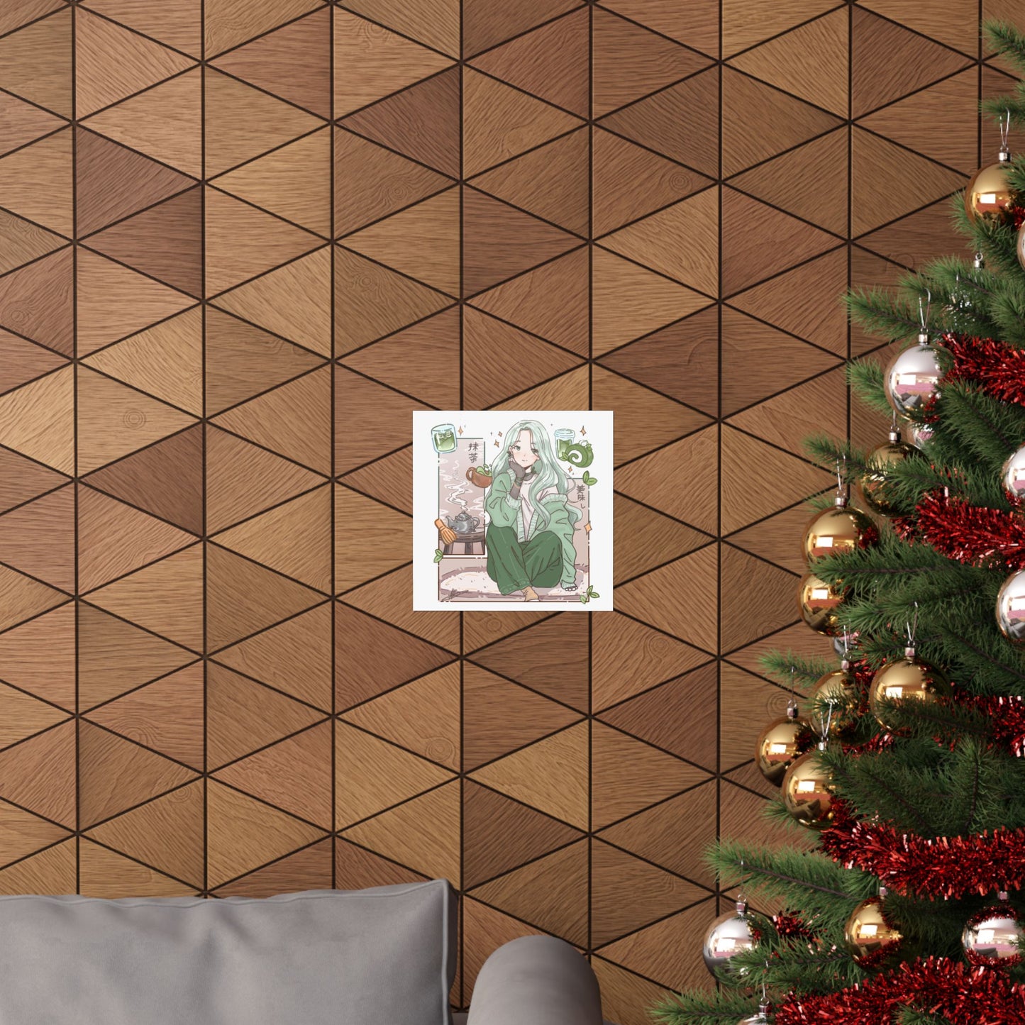 Matcha Girl Poster — Aesthetic Anime Wall Art