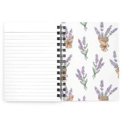 Aesthetic Lavender Tea Spiral Notebook — Anime Girl Journal
