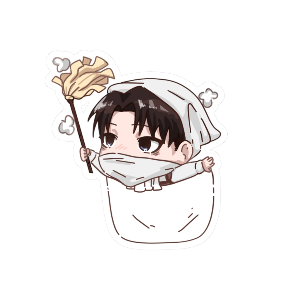 Chibi Pocket Levi Kiss-Cut Sticker — Cute Attack on Titan Character Sticker