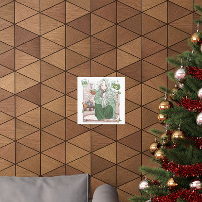 Matcha Girl Poster — Aesthetic Anime Wall Art