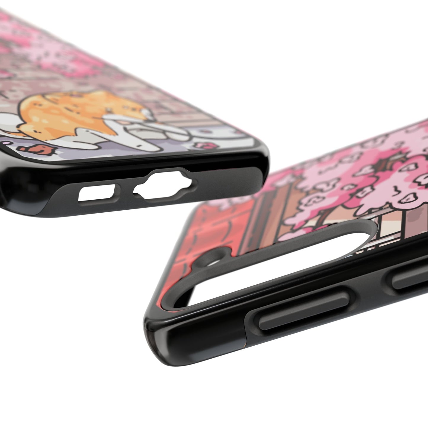 Shiba Inu Cherry Blossom Phone Case — Japanese House Art