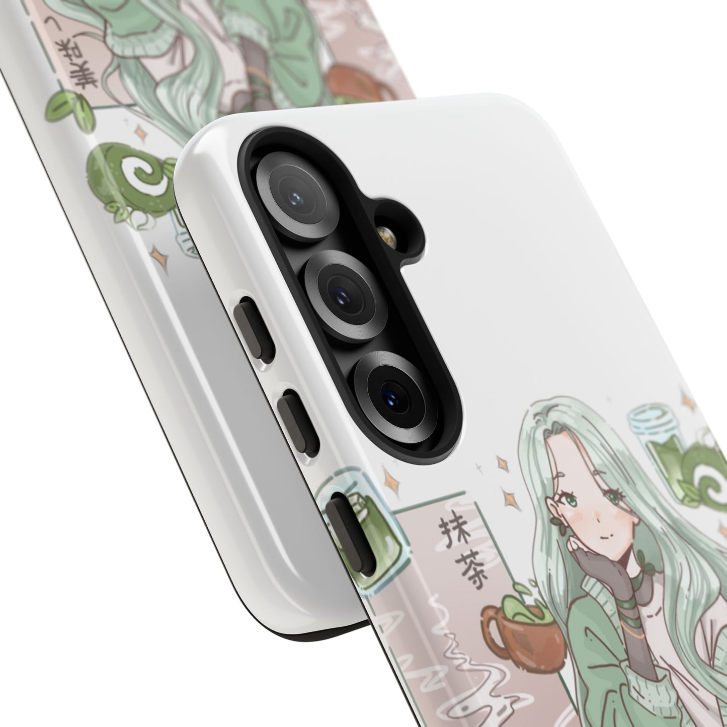 Anime Girl Green Aesthetic Phone Case — Cute Pastel Art