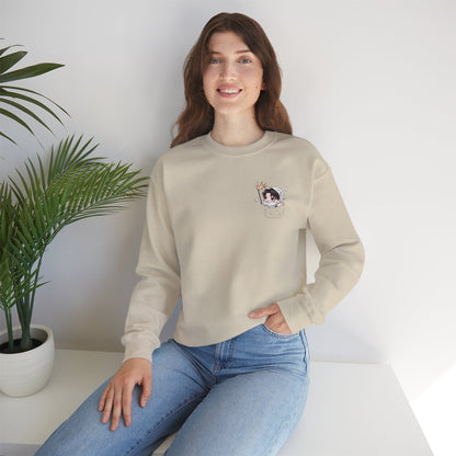 Pocket Levi Crewneck Sweatshirt-Hand Drawn Attack on Titan Fan Art Design