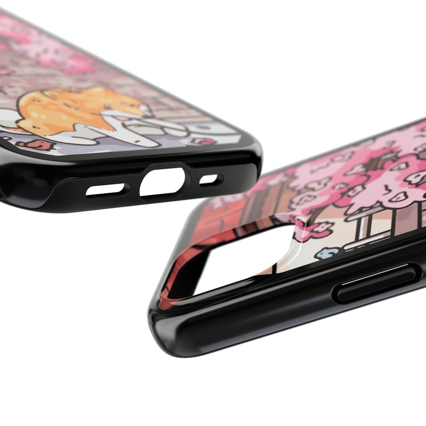 Shiba Inu Cherry Blossom Phone Case — Japanese House Art