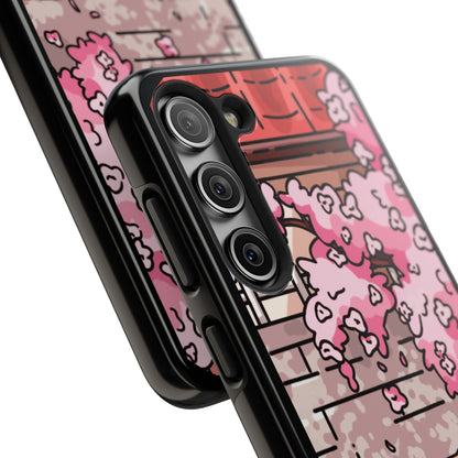 Shiba Inu Cherry Blossom Phone Case — Japanese House Art