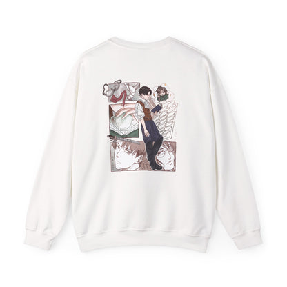 Pocket Levi Crewneck Sweatshirt-Hand Drawn Attack on Titan Fan Art Design