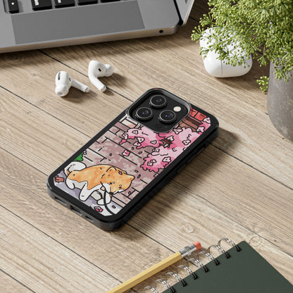 Shiba Inu Cherry Blossom Phone Case — Japanese House Art